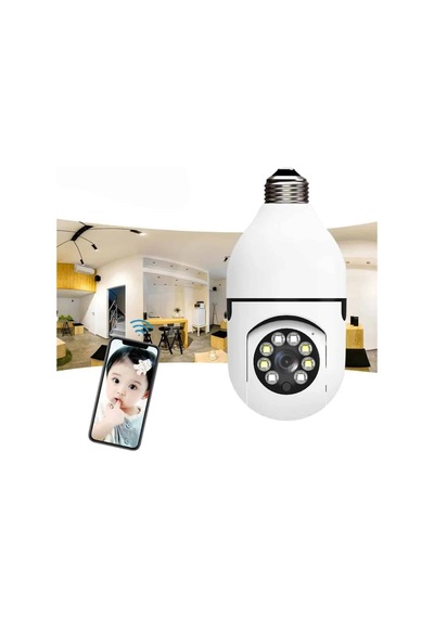 Wifi Güvenlik Kamerası 360 Derece Dönebilen Harekete Duyarlı Gece Görüşlü Ampul 78388820