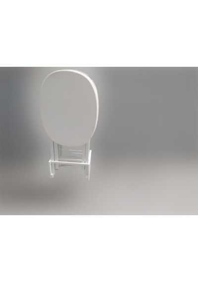 Zigon Sehpa Oval Çanta Kayın Model Torna Iskelet Parlak Beyaz Lak (482204688)