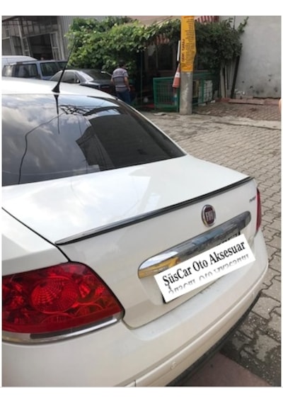 Fiat Linea 2007-2015 Uyumlu Bagaj Üstü Spoiler Bagaj Çıtası Piano Black Parlak Siyah