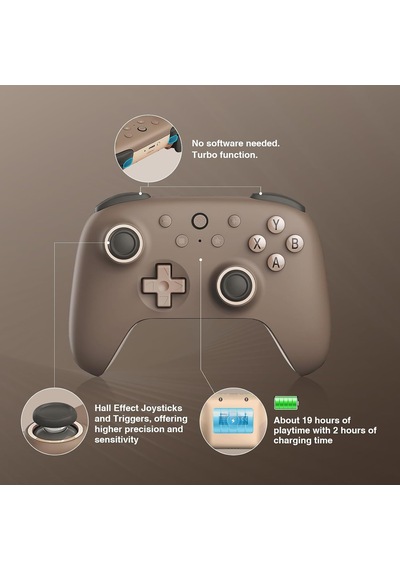 Ultimate 2c Wireless Controller For Windows Pc And Android, With 1000hz Polling Rate, Hall Effect Joysticks And Hall Triggers, And Remappable L4/r4 Bumpers, Turbo Function Brownie Diğer Ultimate 2c Wireless Controller For Windows Pc And Android, With 1000hz Polling Rate, Hall Effect Joysticks And Hall Triggers, And Remappable L4/r4 Bumpers, Turbo Function Brownie Diğer