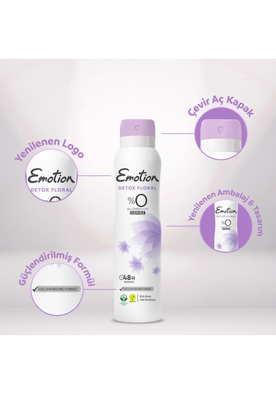 Emotion Kadın Deodorant Seti Violet, Floral 2x150 Ml , Gold Bliss-joyous 2x90 Ml