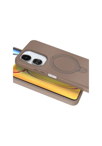 Xiaomi Redmi 13c Regal Magsafe Standlı Kapak - Çöl Titanyum 0.2M-Çok Renkli