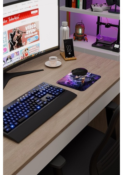 Solo Leveling Anime V2 - 22x18 Gaming Kauçuk Kaymaz Taban Mouse Pad Fare Altlığı