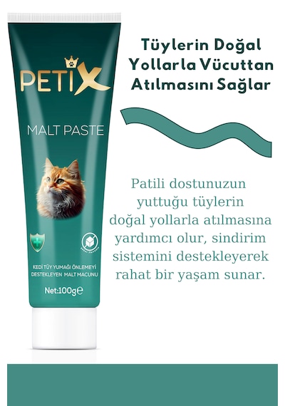 Petix Hairball Tüy Yumağı Kedi Malt Macunu 2 x 100 G
