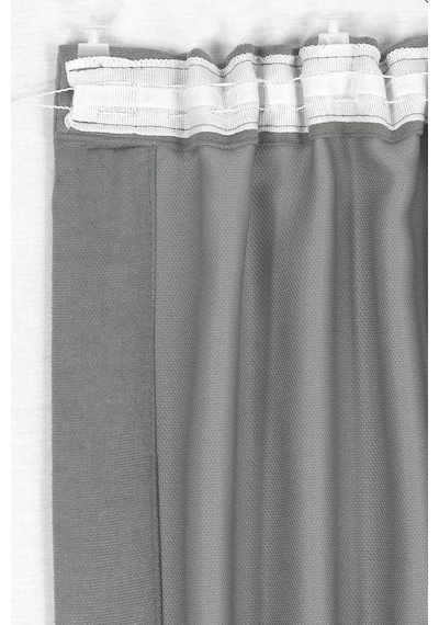 Tr Fabric Design Safir Açık Gri Ekstrafor Büzgülü Kadife Dokulu Yüksek Kaliteli Tek Kanat Fon Perde 150 X 260 Genel