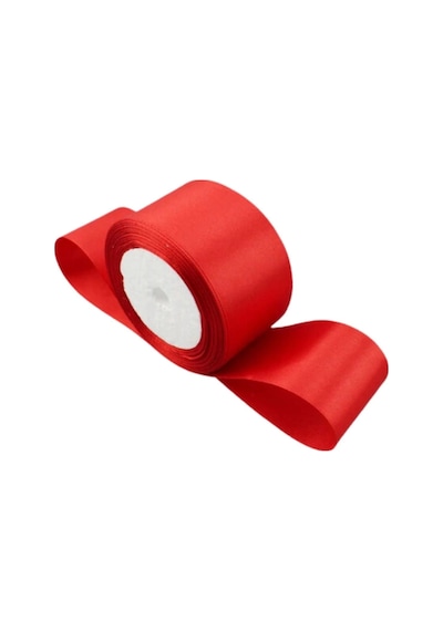 Saten Kurdele 6 Cm Kırmızı 2 Metre