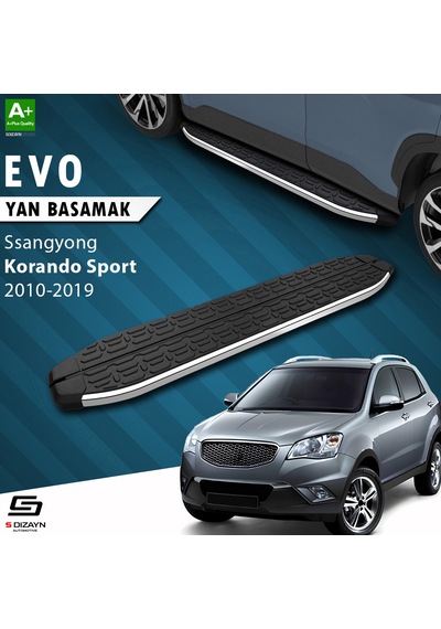 S-dizayn Ssangyong Korando Sport Evo Krom Yan Basamak 203 Cm 2010-2019 A+ Kalite