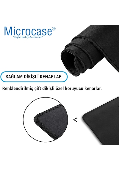 Microcase Taraftar Serisi Konforlu Kaymaz Taban Oyuncu Mousepad 70x30cm Al5311 Siyah-beyaz
