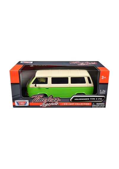 Motormax Volkswagen Type 2 T3 Yeşil Ve Bej "timeless Legends" Series 1/24 Model Araç