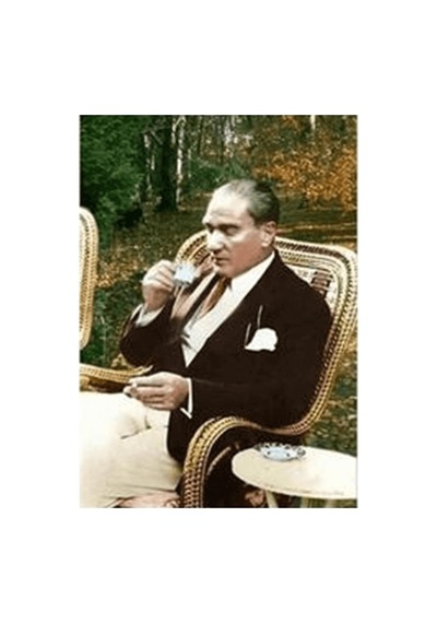 Atatürk Kahve Keyfi Sayılarla Boyama Seti - Çerçeveli, 40x50cm