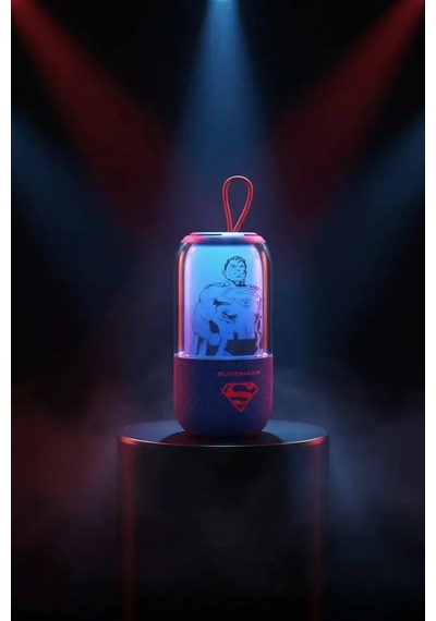 Mınıso Dc Lisanslı Superman Rgb Işıklı Bluetooth Hoparlör Ipx7 Suya Dayanıklı Güçlü Ses 19 Cm