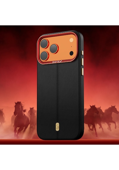 Apple Uyumlu iPhone 17 Pro Max Kılıf M-safe Şarj Özellikli Raptic Urban Nano Serisi Kapak Siyah Siyah