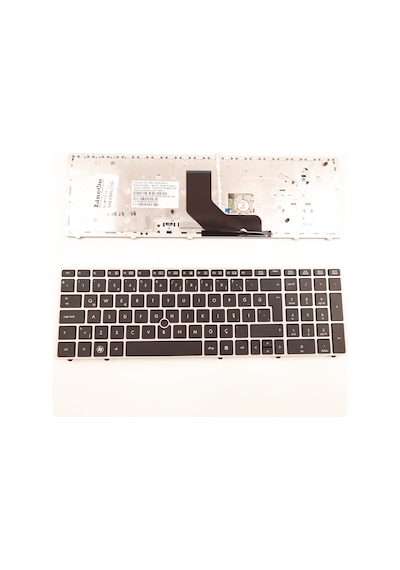 HP Uyumlu Probook 6565B 6570B Notebook Klavye Gümüş Çerçeve