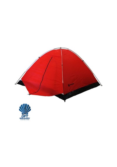 Dft 3 Kişi Tek Kat Kırmızı Çadır 220x200+70x130cm Kırmızı