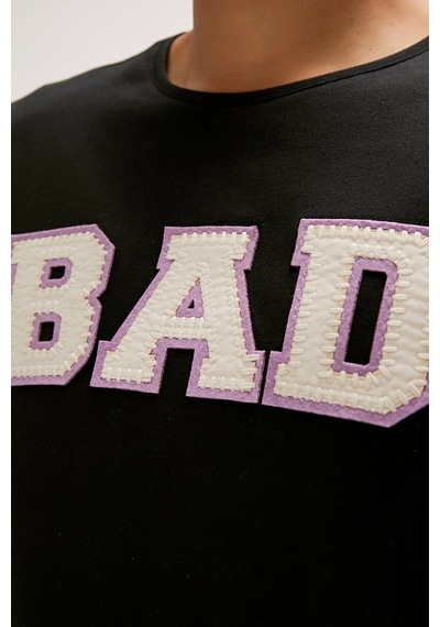 24.01.07.036 Bad Bear Felt Erkek T-shirt Nıght 24yyz6000010 Yz6001 Siyah