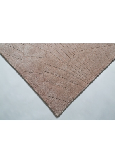 Çam Halı Emboss 7803 Pembe Modern Desen Yeni Zellanda Yünü Ve Viskon El Dokuması Halı - 130x190 Pembe