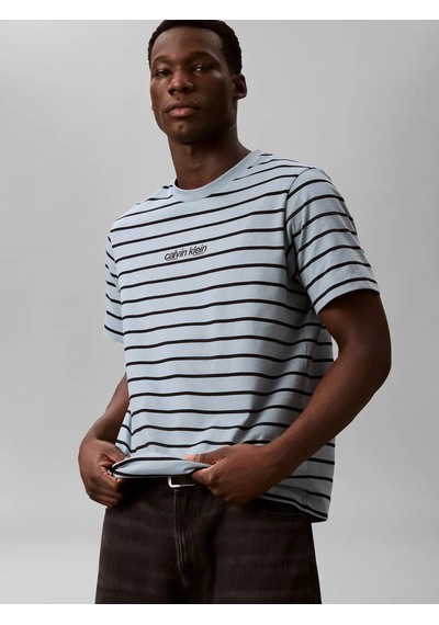 Calvin Klein Ss 16s Strıpe Easy L, Cdp Mavi Erkek T-shirt