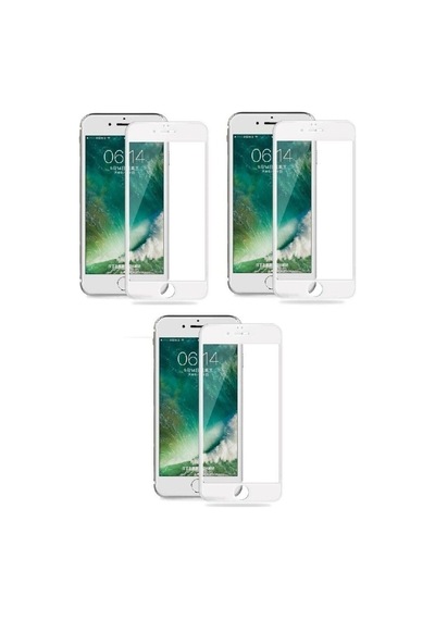 Apple iPhone Uyumlu   Se 3 2022 Tam Kaplayan Kırılmaz Ekran Koruyucu Cam Film 3 Adet