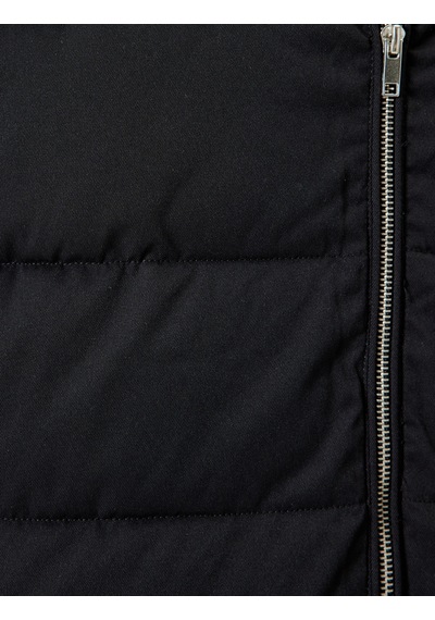 Koton Şişme Yelek Slim Fit Fermuarlı Siyah 5wam20026hw Siyah