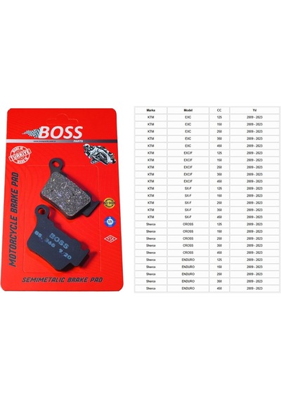 Arka Fren Disk Balatası Bs368 Organik - Ktm, Sherco