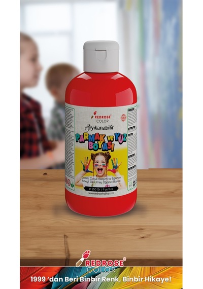 Red Rose Kırmızı Parmak Boyası 250 G Yıkanabilir