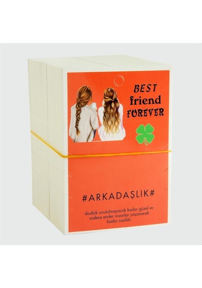 3lü Arkadaşlık Bileklik Kartı-pembe N145 Çok Renkli