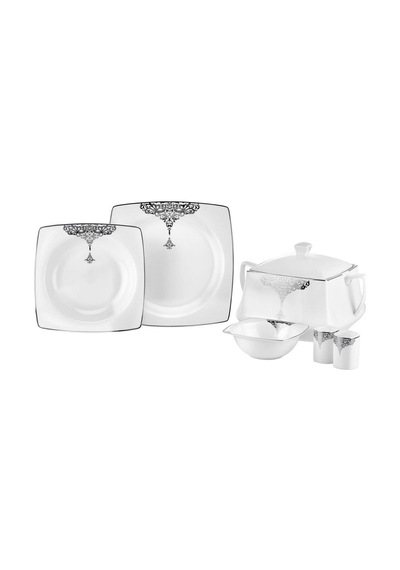 Taç Efser Platin 60 Parça Porselen Yemek Takımı Tac-2240
