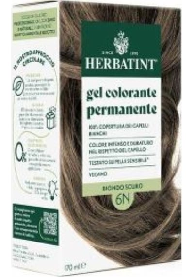 Herbatint Permanent Hair Coloring Gel 6n - Dark Blonde 170ml