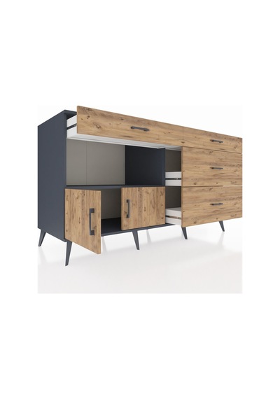 Kronos Konsol Tek Raflı 4 Çekmeceli 2 Kapaklı 176x59x99 Antrasit-çam Atlas Çam/atlas Çam - Antrasıt Kronos Konsol Tek Raflı 4 Çekmeceli 2 Kapaklı 176x59x99 Antrasit-çam Atlas Çam/atlas Çam - Antrasıt