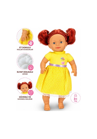 Hug Me Yumuşak Gövdeli Et Bebek 40 Cm Elbiseli Sarı