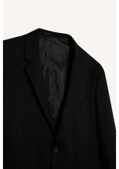 DeFacto Slim Fit Dar Kesim Astarlı Düğmeli Blazer Ceket N0503AZ25SPBK27
