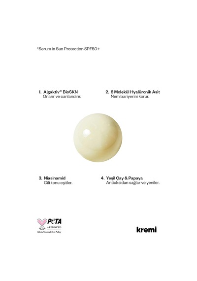 Serum In Sun Protectıon Spf50+ Yüz Güneş 50 Ml Aydınlatıcı, Cilt Tonu Eşitleyici, Leke Karşıtı 8d Hyaluronik Asit, Niasinamid