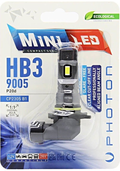 Photon Mini Hb3 9005 Compact Led 12-24v Tekli Blister