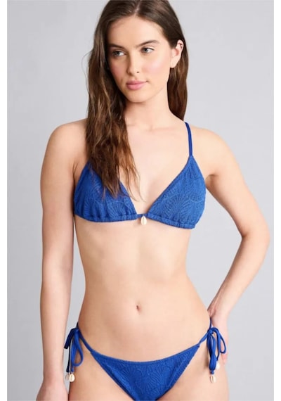 Defacto Regular Fıt Nakışlı Brode Bikini Üstü B6894ax26smbe114 Mavi-be114