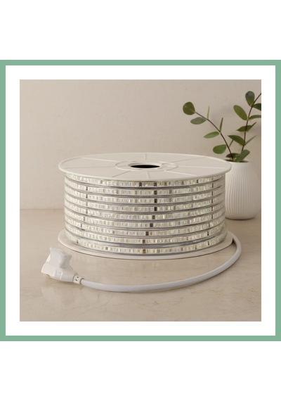 Bşkvirgo Dış Mekan 220v Şerit Led 120led 100m 3000k / Günışık Bsk2026 Çok Renkli