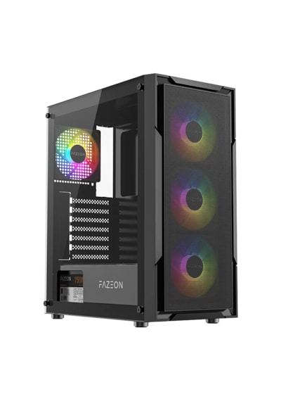 Fazeon F11 750w 80+ Bronze Tempered Glass Mesh 4x Rgb Fanlı Siyah Atx Bilgisayar Kasası