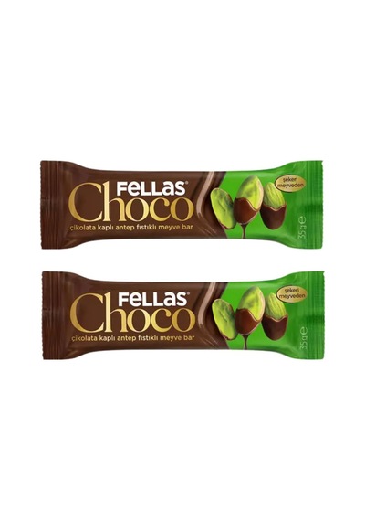 Çikolata Kaplı Meyve Bar Antep Fıstıklı 35gr X2