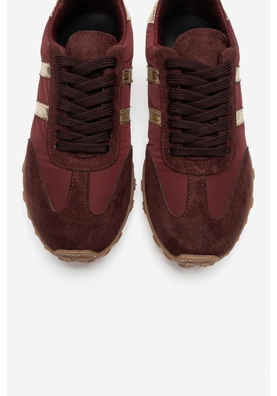 Flux Bordo Süet Kadın Günlük Sneaker