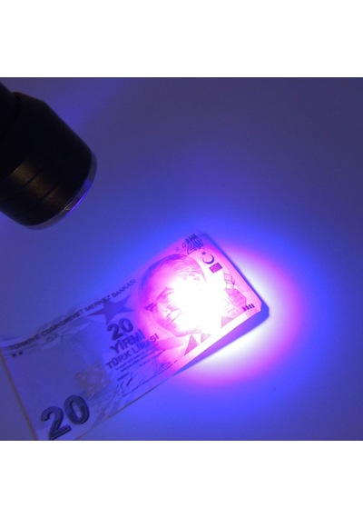 Mor Led Işıklı Sahte Gerçek Para Kontrol Tespit Kalemi Detektör