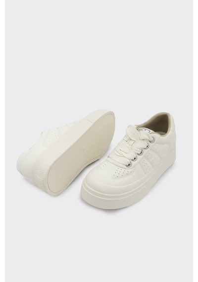 Derinet Günlük Comfort Taban Kadın Sneaker Bej Bej