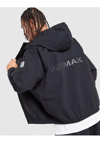 Nike Air Max Kapüşonlu Dokuma Erkek Ceket-sportxstore Siyah