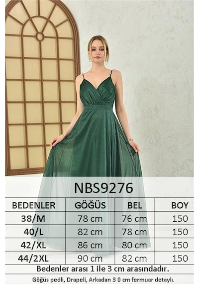 Neşeli Butik Kadın Zümrüt Yeşil Simli Kumaş Askılı Uzun Abiye Nbs9276 Zümrüt Yeşili Neşeli Butik Kadın Zümrüt Yeşil Simli Kumaş Askılı Uzun Abiye Nbs9276 Zümrüt Yeşili
