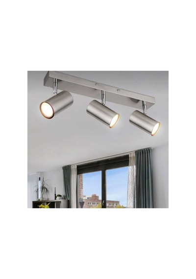 60cm İnox Metal Gövdeli Os Ram Gün Işığı Led Ampullü Hareketli Spor Spot Siyah