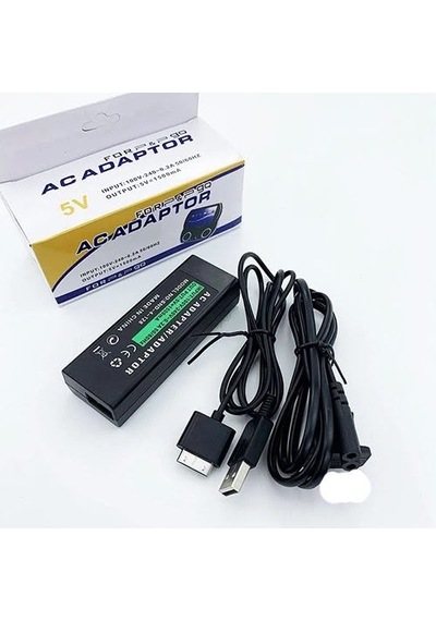 Sony Psp Go Uyumlu Şarj Cihazı Adaptörü Ve Usb Veri Kablosu Seti 5v 1500ma