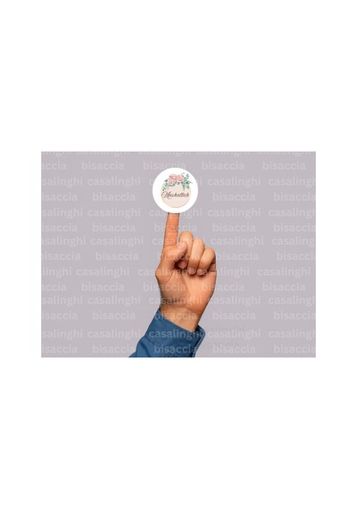 Çiçek Desenli Mashallah Etiketi Yuvarlak Mat Sticker Bebek Partisi Kutlama Mevlit 4 Cm 90 Adet Çok Renkli