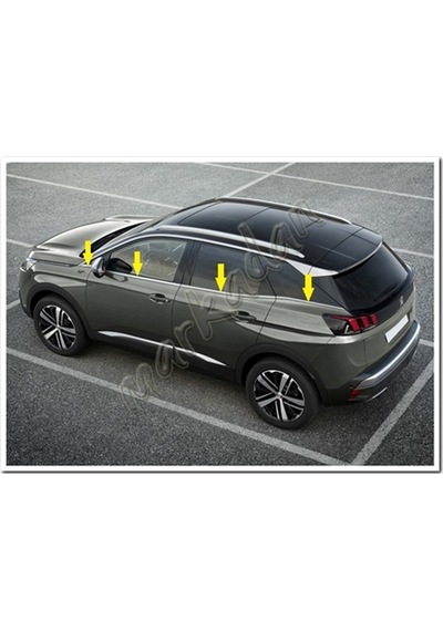 Woc Chrome Peugeot 3008 Krom Cam Çıtası 2016 Sonrası 8 Parça  Pasl