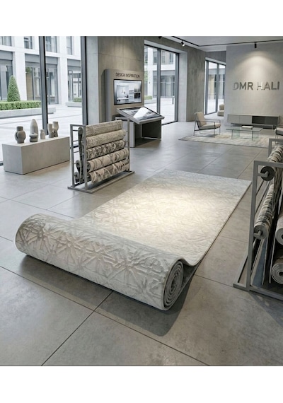Merinos Rölyef Gri Jel Dmr Halıcılık Salon, Mutfak. Koridor Kaymaz Taban Keçe Taban Yıkanabilir Kesme Yolluk
