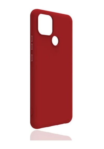 Realme C25 Kılıf Esnek Ve Hafif Yapılı Soft Touch Premium Silikon Kapak Ryc/biye Kirmizi