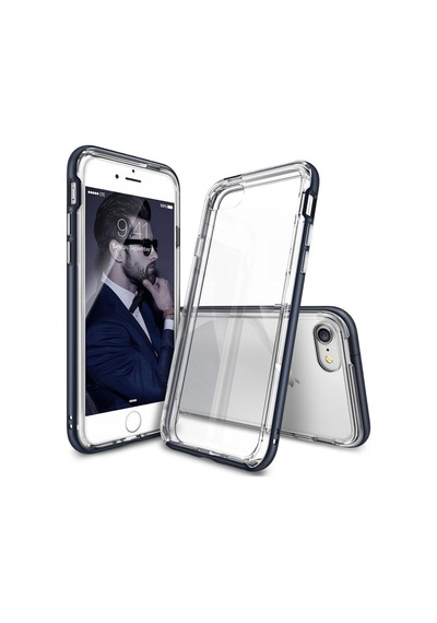 Ringke Frame Apple Uyumlu iPhone 7 İle Çerçeveli Bumper Kılıf Metal Slate
