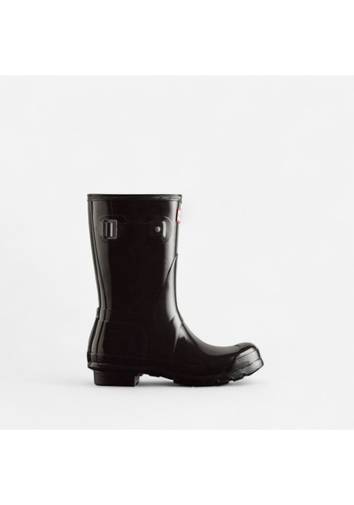 Hunter Womens Orıgınal Short Gloss Boot Kadın Siyah Kısa Bot Wfs1000rgl-blk
